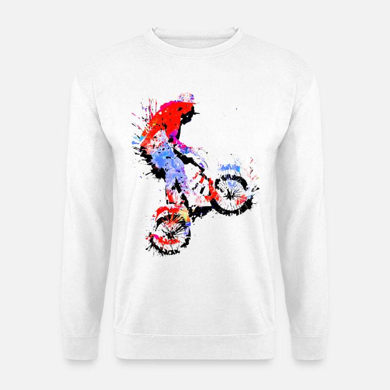 BMX Fahrrad Freestyle | Freestyler | Geschenkidee - Unisex Pullover - Weiß