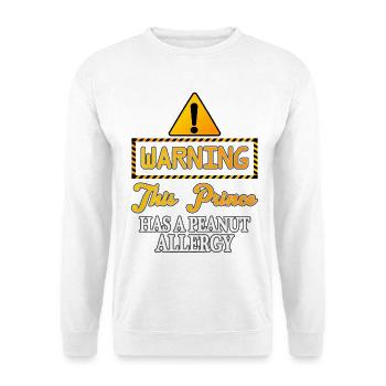 Dieser Prinz hat eine Erdnussallergie - Unisex Pullover - Weiß - Vorne