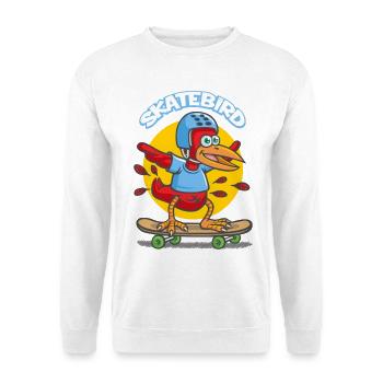 Skatebird - Sweat-shirt Unisexe - blanc - Devant