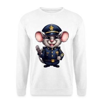 Police Rat - Sweat-shirt Unisexe - blanc - Devant
