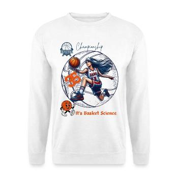 Dynamische Weibliche Basketball-Meisterin Illustration - Unisex Pullover - Weiß - Vorne