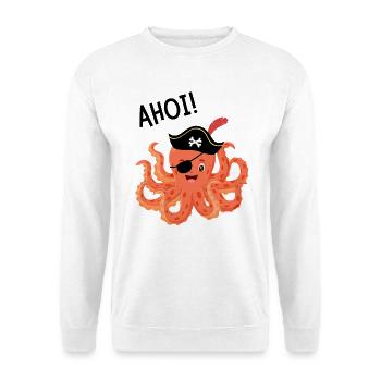 PiratenOktopus - Unisex Pullover - Weiß - Vorne