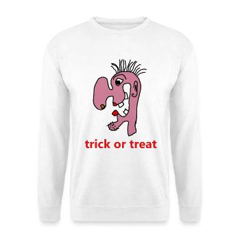 Halloween Caricature Trick or Treat - Unisex Sweatshirt - white - Front