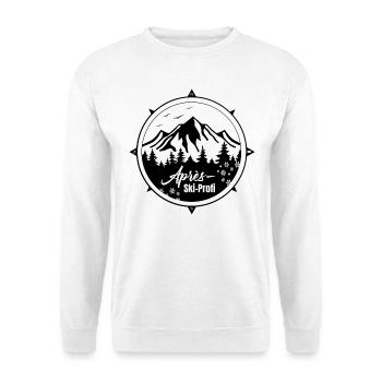 Apres ski profi - Unisex Pullover - Weiß - Vorne