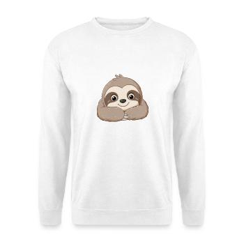 Entspannter Faultier - Unisex Pullover - Weiß - Vorne