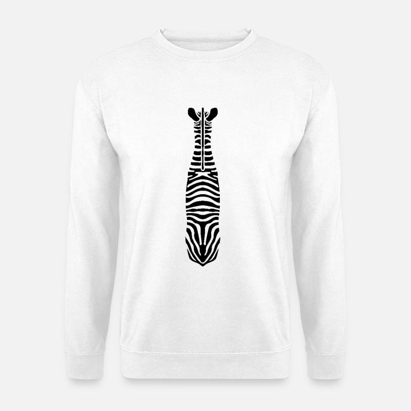 Zebra mit Einzigartigen Streifen - Unisex Pullover - Weiß