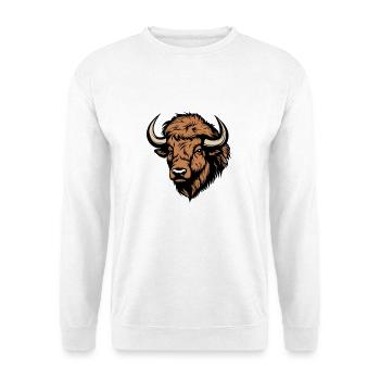 Bison résilient - Sweat-shirt Unisexe - blanc - Devant
