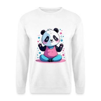 Pastell Panda Spaßlook - Unisex Pullover - Weiß - Vorne