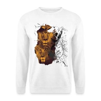 « Leo_25 » par Acryl Galerie & Design - Sweat-shirt Unisexe - blanc - Devant