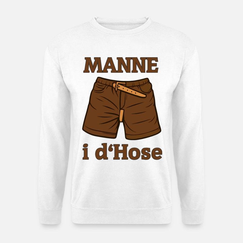 Zwilchhose Schwingerhose Schwinger  Fanartikel - Unisex Pullover - Weiß