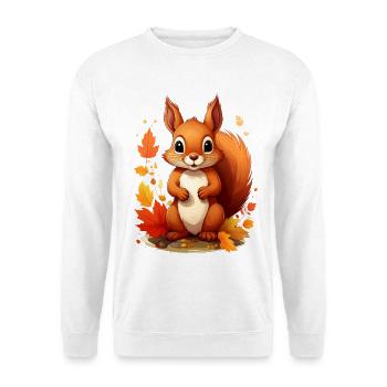 Cute squirrel in autumn - Unisex Sweatshirt - white - Front