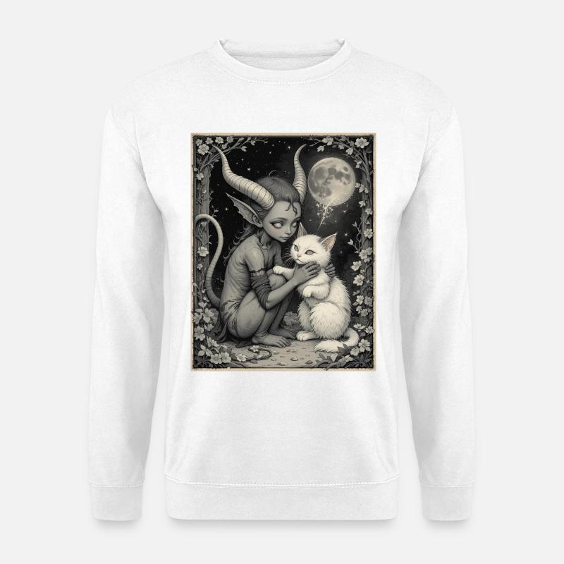 Mondschein-Dämon - Unisex Pullover - Weiß
