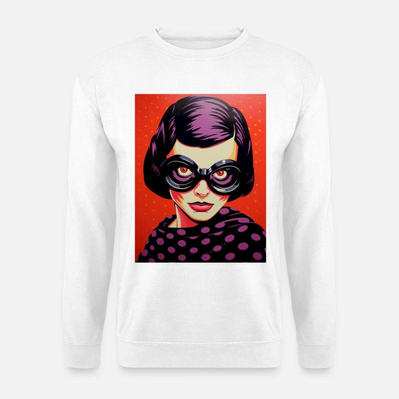 PopArt-Goggles Diva - Unisex Pullover - Weiß