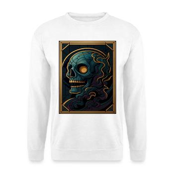 Crâne de fenêtre en verre - Sweat-shirt Unisexe - blanc - Devant