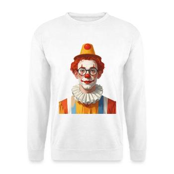 Ein Clown zu Karneval / Fasching - Unisex Pullover - Weiß - Vorne