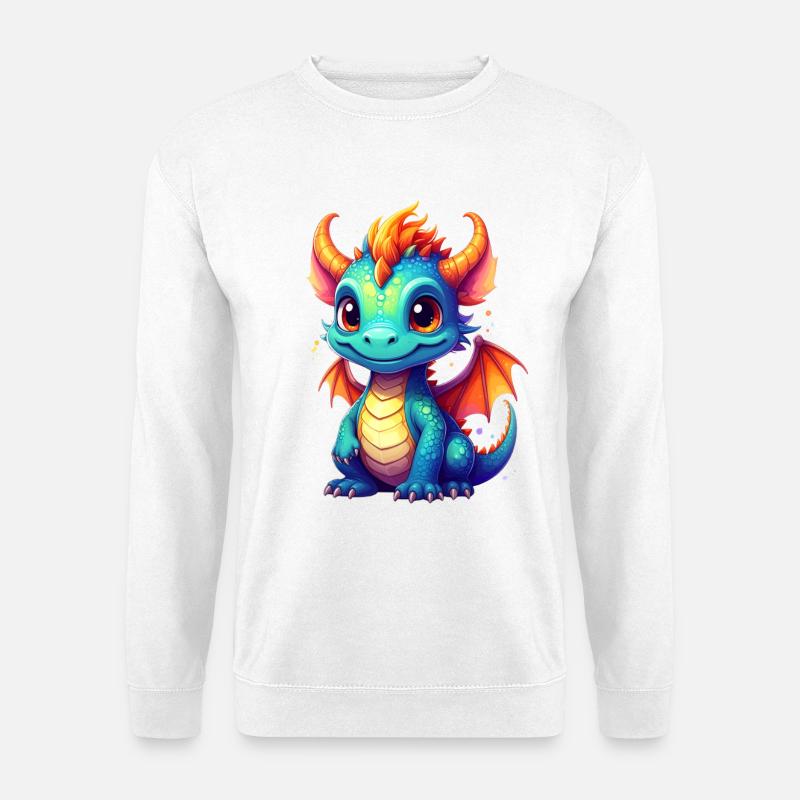 Cute Dragon - Unisex Sweatshirt - white