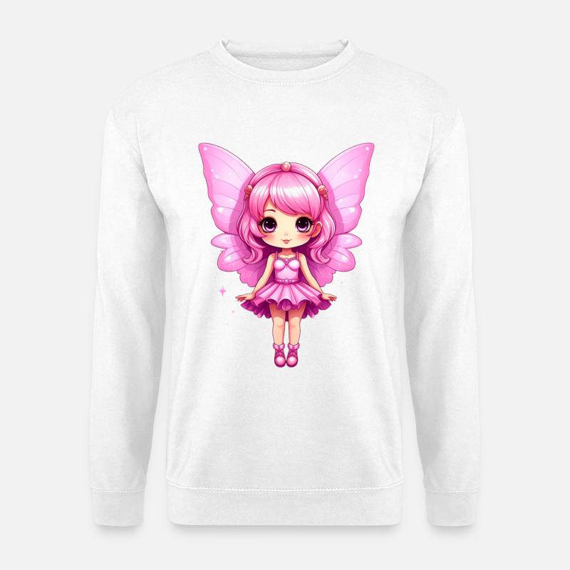 Niedliche rosa Fee - Unisex Pullover - Weiß