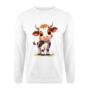 cute cow - Unisex Sweatshirt - white - Front