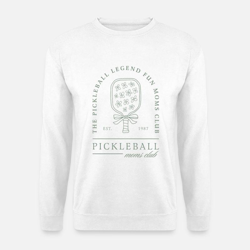 Pickleball-Mütterclub Spaß-Mama-Mutter - Unisex Pullover - Weiß