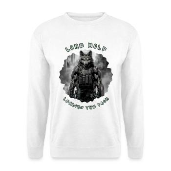 Lone Wolf Commando - Tactical Alpha Soldier - Unisex Sweatshirt - white - Front