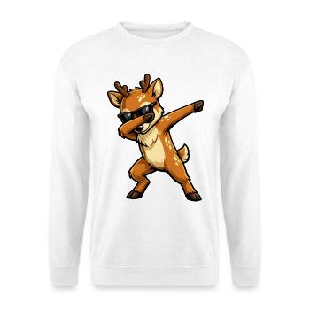 Tamponnage des cerfs - Sweat-shirt Unisexe - blanc - Devant