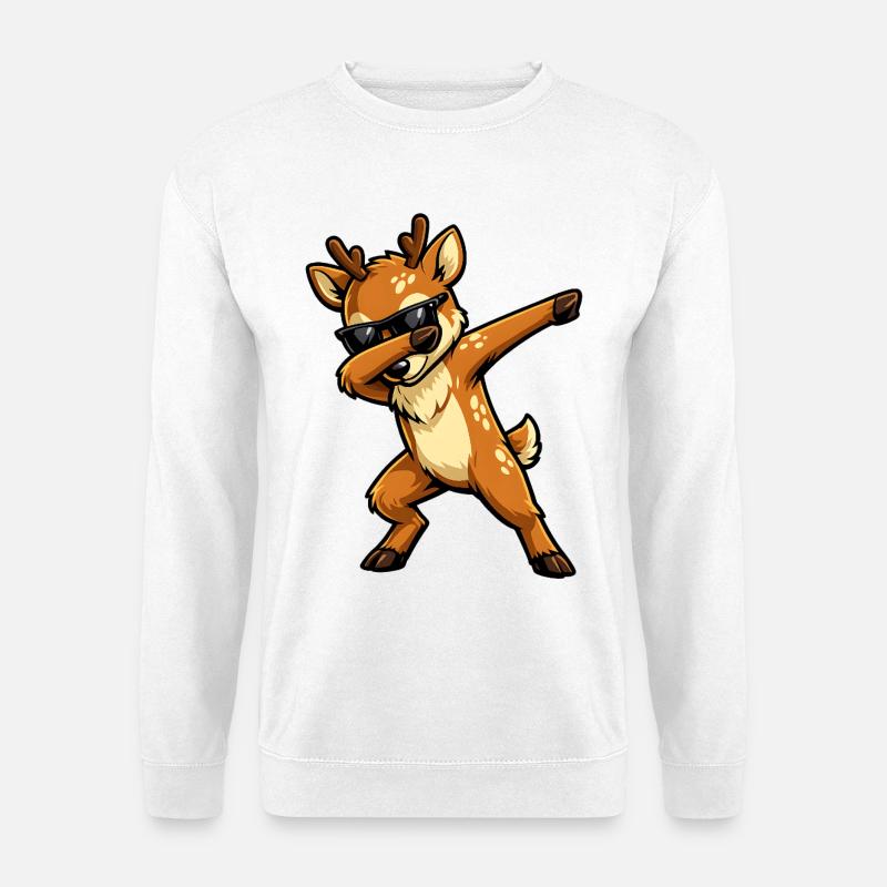 Dabbing Deer - Unisex Sweatshirt - white