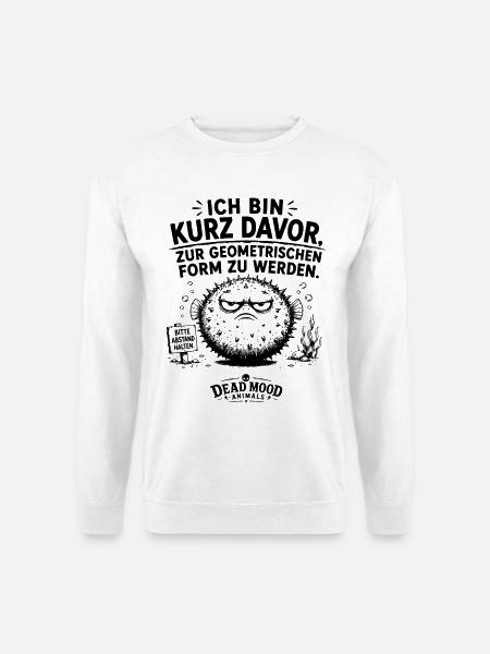 Ich bin kurz davor, zur geometrischen Form zu... - Unisex Pullover - Weiß