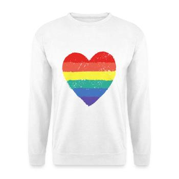Heart Pride Rainbow - Unisex Sweatshirt - white - Front