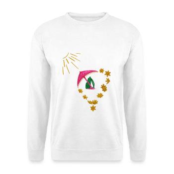 Urlaub mit Herz und Sonne - Unisex Pullover - Weiß - Vorne