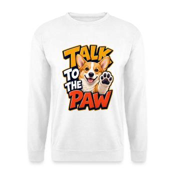 Pembrokenwelshcorgi - Unisex Pullover - Weiß - Vorne - Alina (178cm) & Michal (187cm)