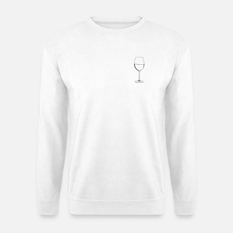 Weinglas - Unisex Pullover - Weiß