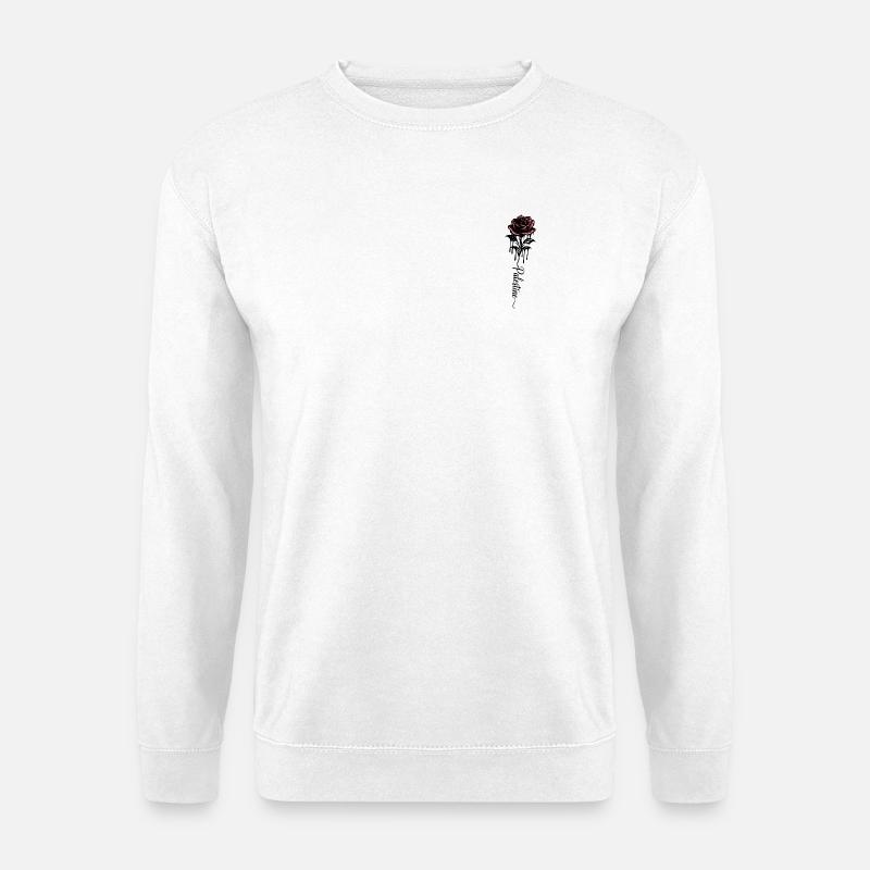 Palästina Schwarze Rose - Unisex Pullover - Weiß