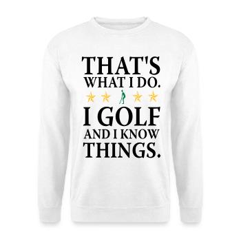 Ich spiele Golf - Unisex Pullover - Weiß - Vorne