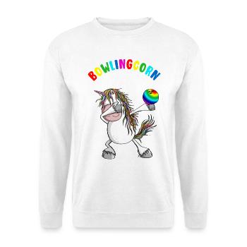 Bowlingcorn - Dabbing Unicorn Bowling - Dab - Unisex Sweatshirt - white - Front