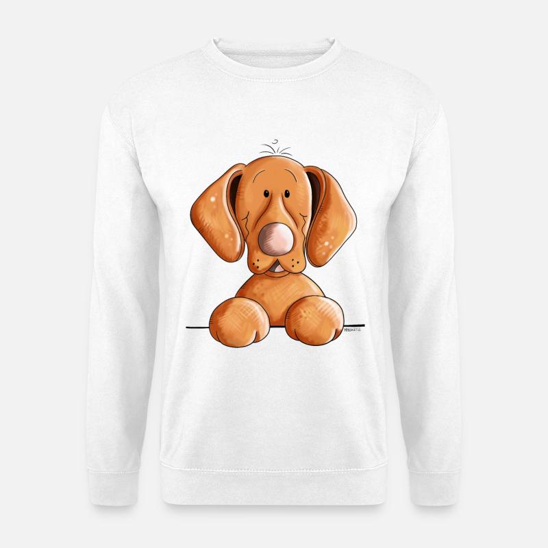 Abenteuerlustiger Vizsla - Unisex Pullover - Weiß