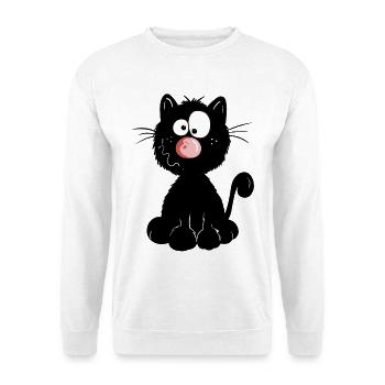 Black Cat - Unisex Sweatshirt - white - Front