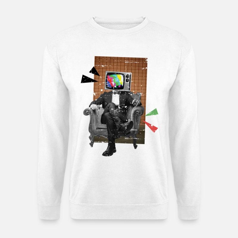 Retro TV - Unisex Pullover - Weiß