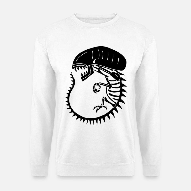 Black alien monster skeleton - Unisex Sweatshirt - white