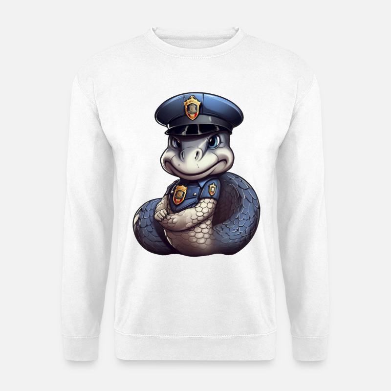 Polizei Schlange - Unisex Pullover - Weiß
