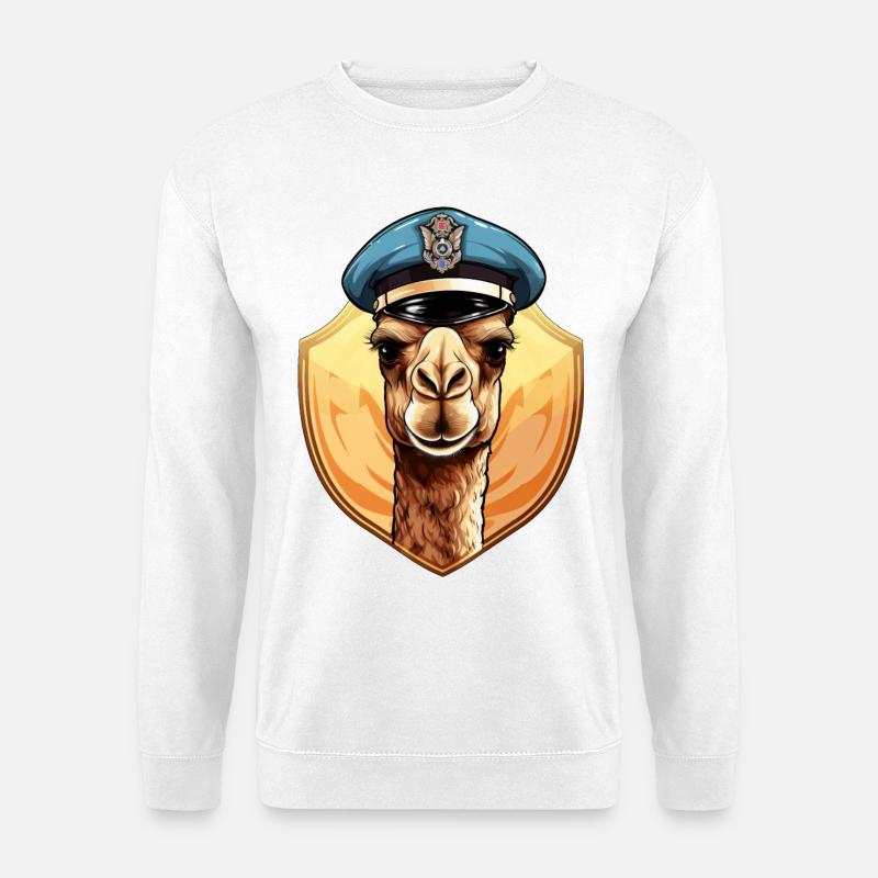 Polizei Kamel - Unisex Pullover - Weiß