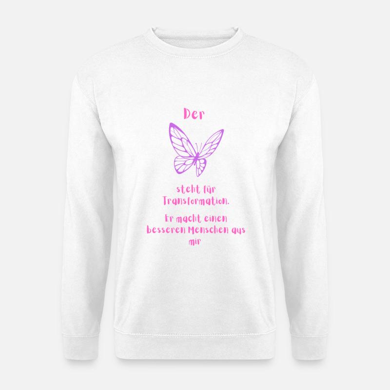 Transformation pink - Unisex Pullover - Weiß