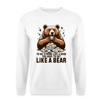 Pelmeni Bär stark Geschenk - Unisex Pullover - Weiß - Vorne