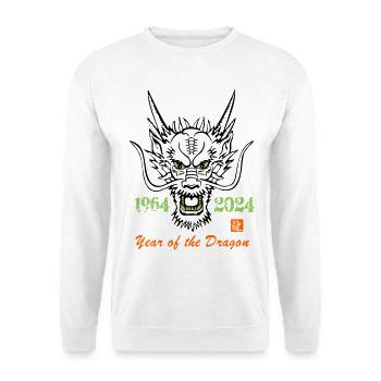 Jahr des Drachen 1964-2024 - Unisex Pullover - Weiß - Vorne