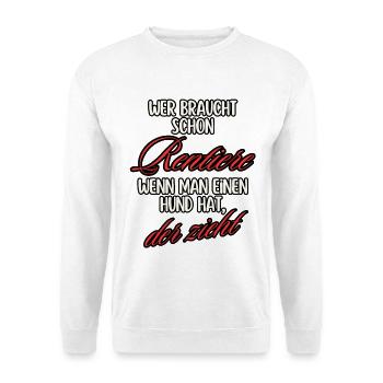 Who needs REINDEER when you have a dog, he pulls - Unisex Sweatshirt - white - Front