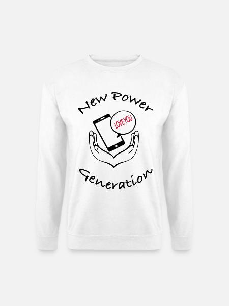 New Power Generation Love Message Design - Unisex Sweatshirt - white