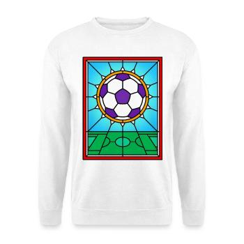 Stained Glass Football Window Design - Unisex Sweatshirt - white - Front