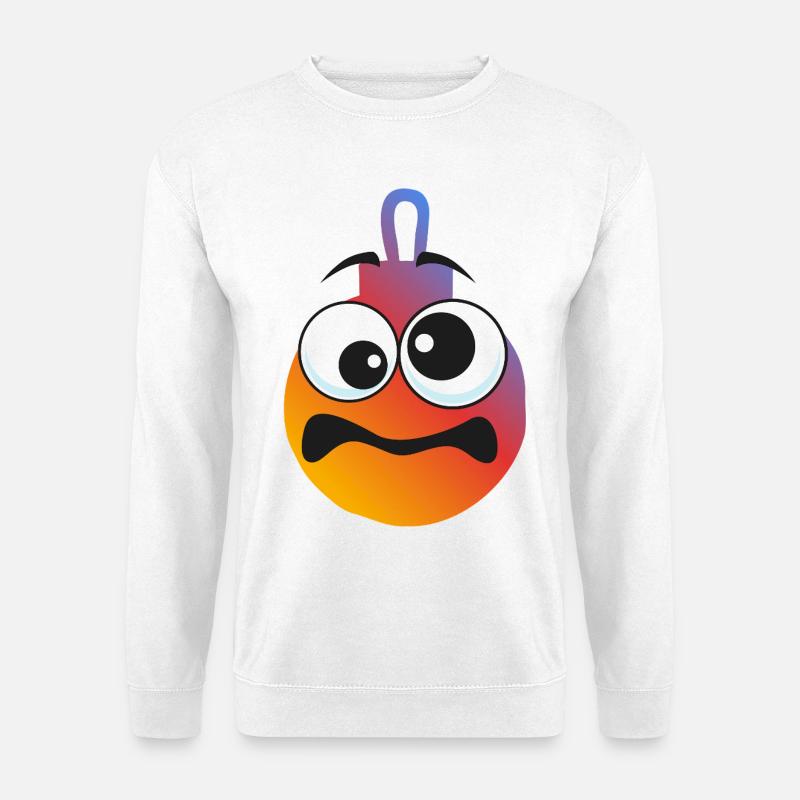 Besorgter Weihnachtsball - Unisex Pullover - Weiß