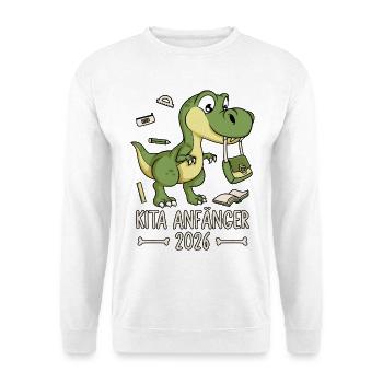 Kita Beginner 2026 Dinosaur - Unisex Sweatshirt - white - Front