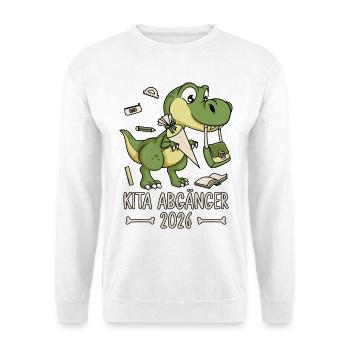 Diplômé de la garderie Dinosaure 2026 - Sweat-shirt Unisexe - blanc - Devant