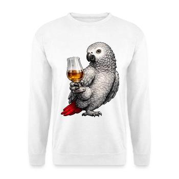 Graupapagei Whisky - Unisex Pullover - Weiß - Vorne